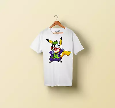 Buy The Joker Pikachu T-Shirt Custom Made Black White Adults • 15.95£