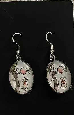 Buy 925 Silver  Disney Winnie The Pooh Earrings PIGLET Jewellery BALLOON GIFT BEAR • 8.95£