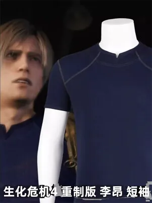 Buy Resident Evil 4 Remake Leon·Scott·Kennedy Cosplay Top Tee T-Shirt Men's Costume • 32.26£