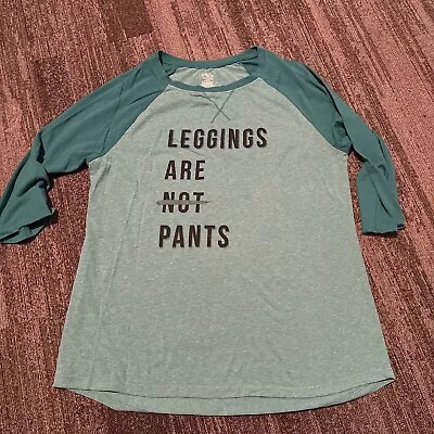 Buy “Leggings Are Pants” Womens Raglan Tee - Large • 1.93£