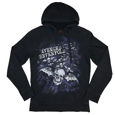 Buy Avenged Sevenfold Hoodie Shirt Womens M Band Skull Black Goth A7X Graphic Y2K • 23.75£