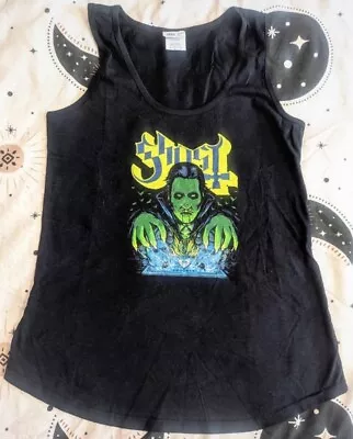 Buy Ghost Vest Metal Rock Band Merch T Shirt Tank Tee Vampire Design Top Ladies Sz S • 16.30£