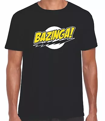 Buy Kids Black Bazinga T Shirt  Big Bang Theoryt Shirt Sheldon Sizes 3-4 To 12-13 • 8.50£