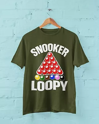Buy Snooker Loopy T Shirt Funny Pool Frame Rack Triangle Balls Gift Idea Player Fan • 9.77£