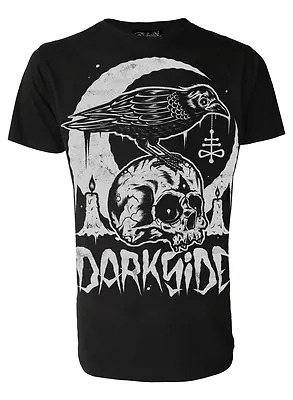 Buy Darkside - SKULL CROW - Mens T-Shirt - Black -  Goth, Wiccan, Rock Occult • 18.95£