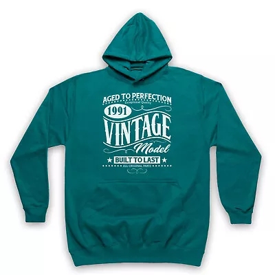 Buy 1991 Vintage Model Born In Birth Year Date Funny Age Unisex Adults Hoodie • 27.99£