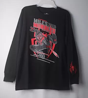 Buy Spiderman Marvel Big  Boys'  Miles Morales  Long Sleeve Graphic T-Shirt  Size XL • 13.38£