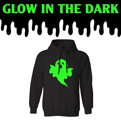 Buy Ghost Hoodie Glow In The Dark Halloween Boo! Party Funny Friends Vintage Gifts • 16.99£