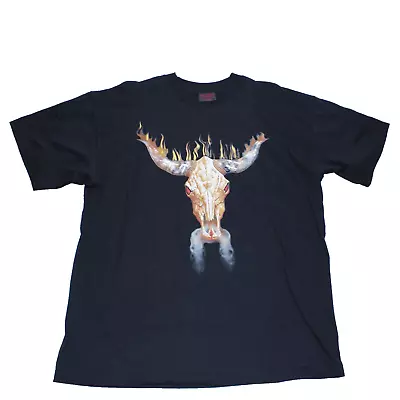 Buy Vintage WWF The Rock T Shirt Mens XL Black 2000 WWE Wrestling Brahma Bull • 71.99£