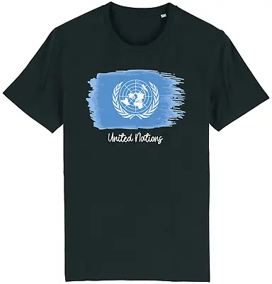 Buy United Nations UN Flag T-Shirt Country Nationality Support Sports Unisex TShirt • 9.95£