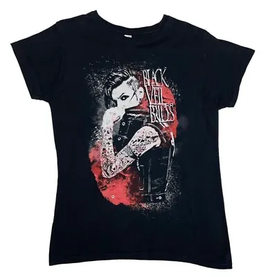 Buy Black Veil Brides Inferno Rock Band Metal T-Shirt Ladies Large Gildan Black • 15£