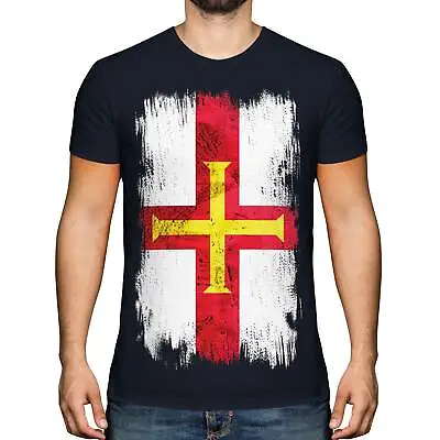 Buy Guernsey Grunge Flag Mens T-shirt Tee Top Football Gift Shirt Clothing Jersey • 11.95£