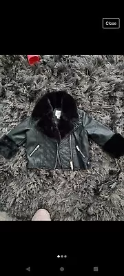 Buy Baby Girl Leather Jacket RRP:39 • 8£