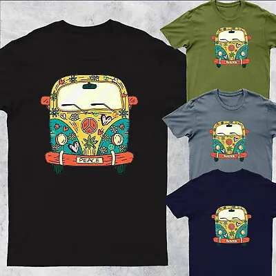 Buy Hippy Van Funny Peace Activist   Tee Top Classic Mens T-Shirt #DM • 9.99£