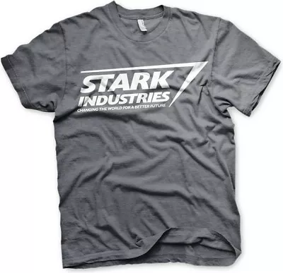 Buy Iron Man Stark Industries Logo T-Shirt Dark-Heather • 26.91£