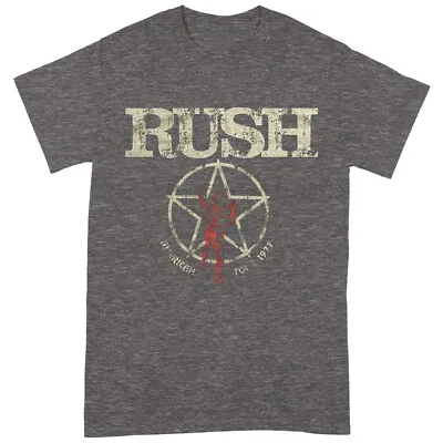 Buy Rush American Tour 1977 Heather Grey T-Shirt OFFICIAL • 16.29£