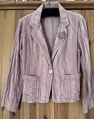 Buy Ladies Jaket Size12 Marks And Spencer-Dusky Pink - Material- Corduroy • 10£