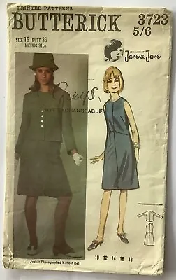 Buy Vintage Butterick 3723 - Lined Dress & Jacket Jean Muir Pattern - Bust 36”/91cm • 3.95£