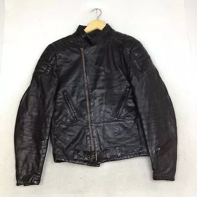 Buy Men's Cowhide Leather Jacket - Black - Size Small • 48.59£