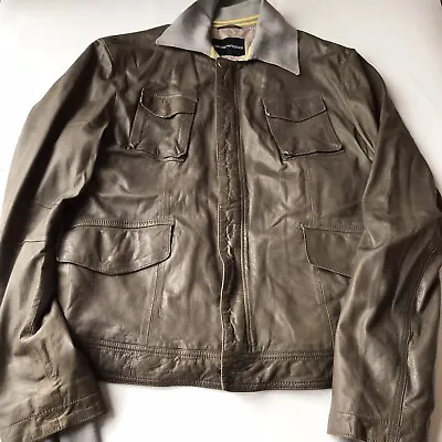 Buy Emporio Armani Beautiful Soft Leather Jacket 50 S / M • 46.50£