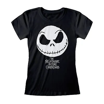 Buy OFFICIAL Nightmare Before Christmas T Shirt Jack Face Ladies Skinny XL • 11.99£