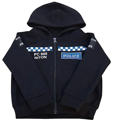 Buy Children's POLICE Hoodie - Customisable Name And Collar Number • 19.99£