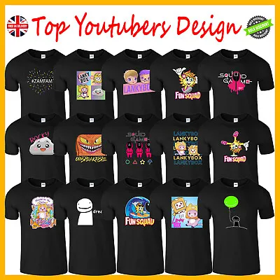Buy Funny Gamer Youtuber Mens Kids T-Shirt Gaming Merch Boys Girls Tee Top Xmas Gift • 10.49£