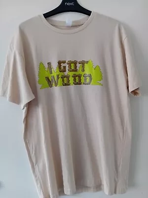 Buy Shaun Of The Dead 'i Got Wood' T-shirt - Cream, Size M - As Worn By Nick Frost • 10.95£