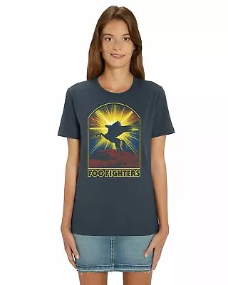 Buy Foo Fighters: Skeleton Graphic Print Ladies Charcoal T-Shirt • 18.99£