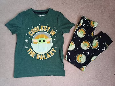 Buy Star Wars Baby Yoda Short Sleeve TShirt Pyjamas Coolest In The Galaxy Age 4-5 • 5.99£