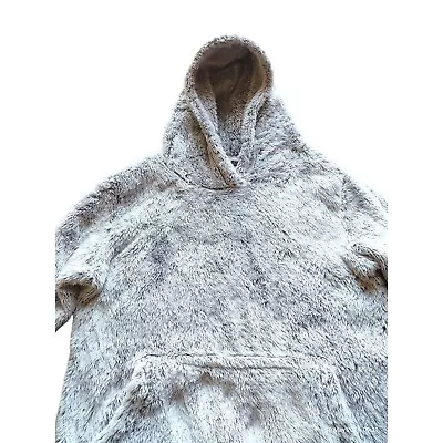 Buy Ladies Medium Grey Fluffy Fleece Teddy Bear Hoodie • 6£