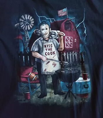 Buy Texas Chainsaw Massacre Leatherface Graphic Print Gildan Horror T-shirt Size 2XL • 12£