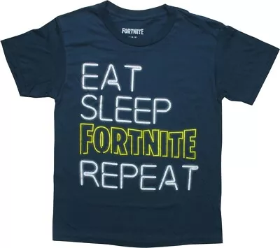Buy FORNITE EAT SLEEP FORNITE REPEAT T Shirt Teens T-Shirt Official Merch  • 6.99£