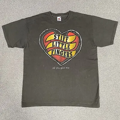 Buy STIFF LITTLE FINGERS T Shirt Large Grey 2013 All You Give Me Tour Short Sleeve • 32£
