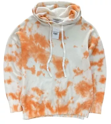 Buy Kokun Womens Oversized Tie Dyed Hoodie Sweatshirt Orange White Size XS NWT $229 • 40.68£
