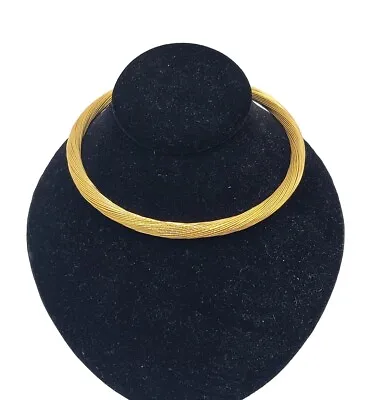 Buy Vtg Cuff Choker Necklace Wirework Wire-work Heavy Gold-Plate Fashion Jewelry • 67.24£