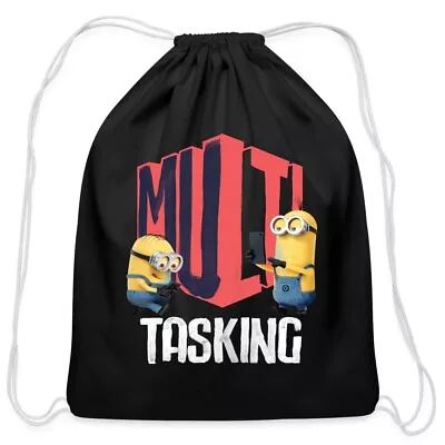 Buy Minions Merch Dave And Kevin Multitasking Licensed Cotton Drawstring Bag • 19.84£