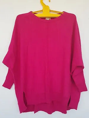 Buy Phase Eight Pink Womans Wool Cardigan Sz L Tunic Cashmere Viscose Oversize • 19.30£