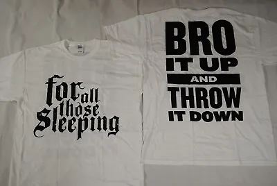 Buy For All Those Sleeping Scroll Logo Bro It Up T Shirt New Official Fats Band • 7.99£