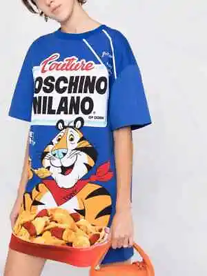 Buy New Moschino X Kellogg's Tony The Tiger Oversized Graphic T-Shirt Dress • 82.50£