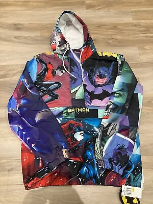 Buy Men’s Members Only Batman 1/2 Zip Hooded Jacket - Size Medium Limited Edition • 30£