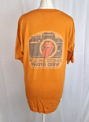 Buy Vintage Rolling Stones Photo Crew T-Shirt In The Color Orange Size Large • 75£