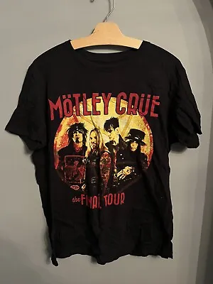 Buy Motley Crue Final Tour 2015 Vintage Style T-Shirt Top Size Medium Rock Metal • 29.99£