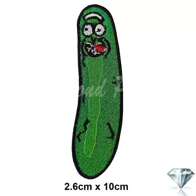 Buy Rick And Morty  Pickle Embroidery Patch Iron Sew On Movie Comic Badge Cartoon • 2.49£