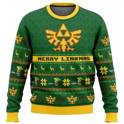 Buy Merry Christmas Legend Of Zelda Logo Sweater, S-5XL US Size, Christmas Gift • 33.13£