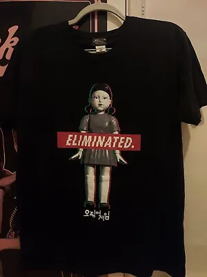 Buy Squid Game Eliminated Hmv T-shirt (hardly Worn-read Description First)  • 12£