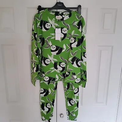 Buy NEXT Womens Green Panda Cotton Pyjamas SIZE EXTRA SMALL XS 6 New With Tags • 22£
