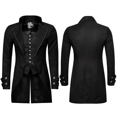 Buy Men Punk Rave Gothic Steampunk Rock Jacket Wedding Vampire Uniform Coat Casual • 60.01£