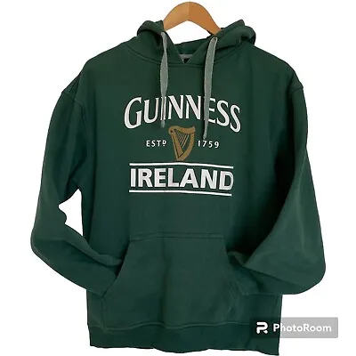 Buy Guinnes Ireland Mens Hoodie Size Medium Green Pockets Long Sleeve Official Beer • 33.47£