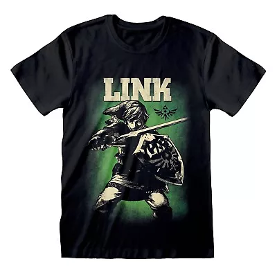 Buy Nintendo Legend Of Zelda- Hero Of Hyrule Unisex Black T-Shirt Ex Lar - K777z • 13.09£
